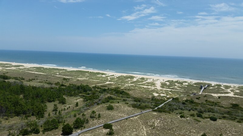 Beach Dunes and Ocean — Blue