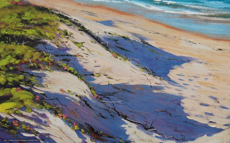 Beach Dunes with Flowers