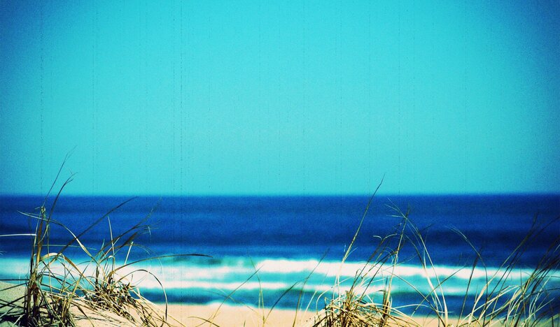 Beach Dunes with Ocean — Blue