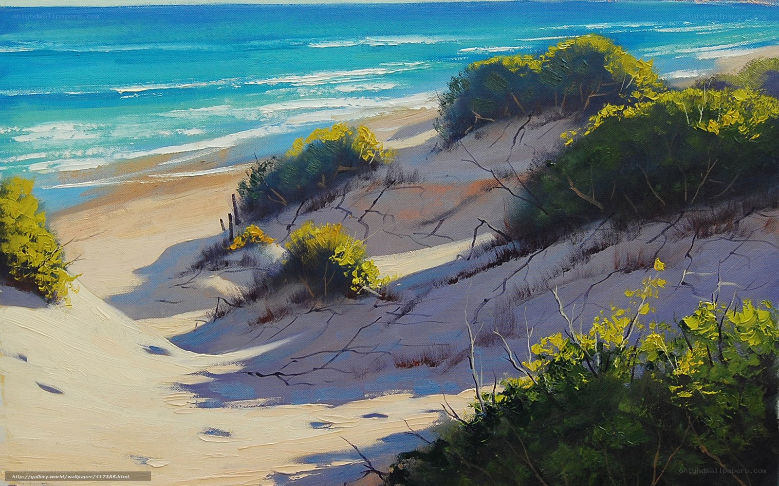 Beach dunes with ocean view