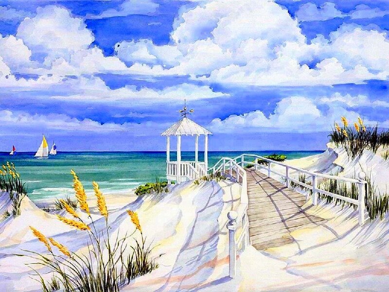 Beach Gazebo and Boardwalk