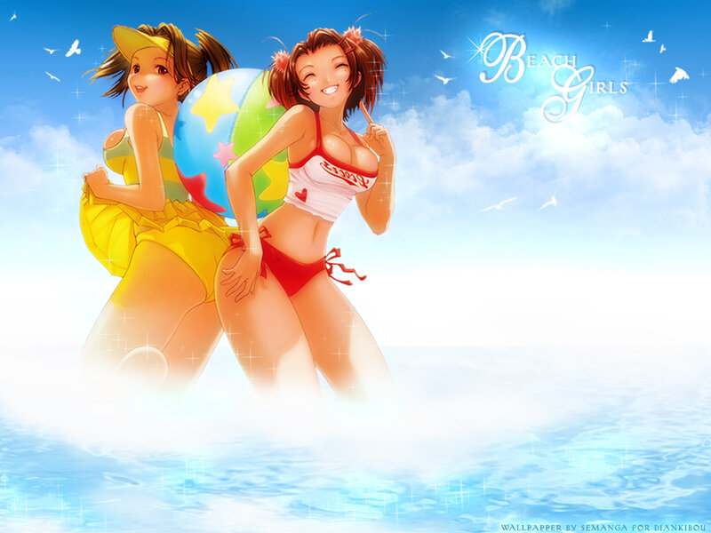 Beach girls anime wallpaper