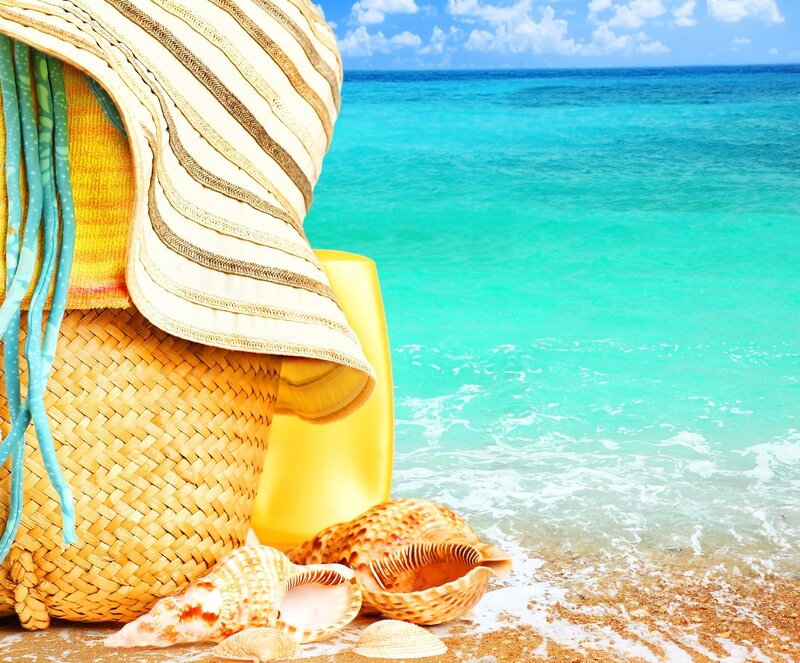 Beach Hat and Seashells