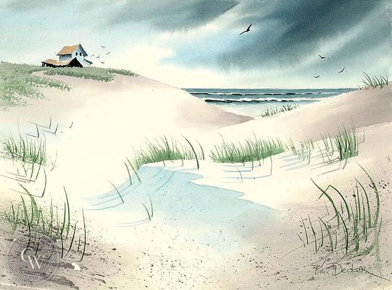 Beach House on Dunes — Blue