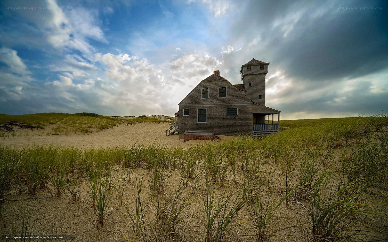 Beach house on dunes