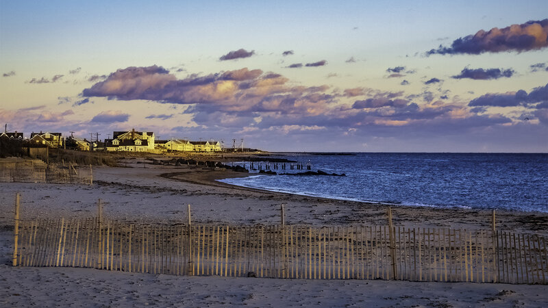Beach Houses at Dusk