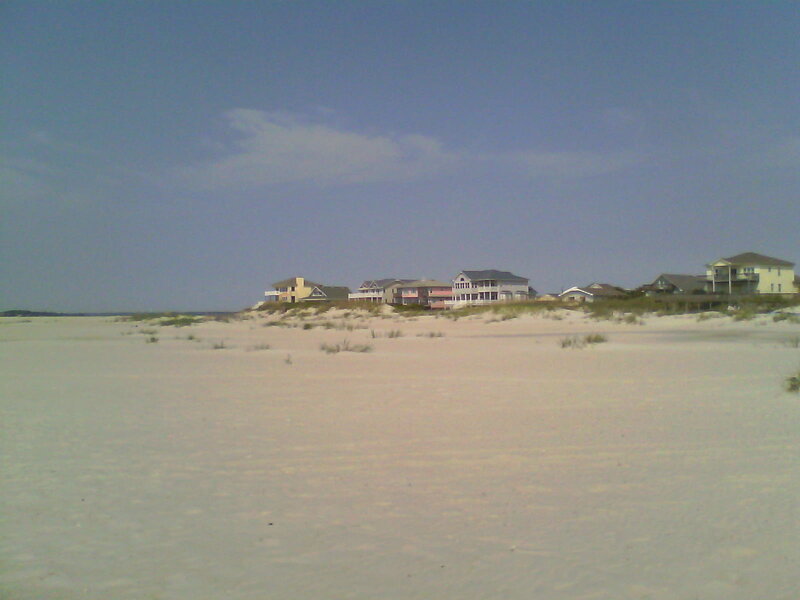 Beach Houses on Dunes — Blue
