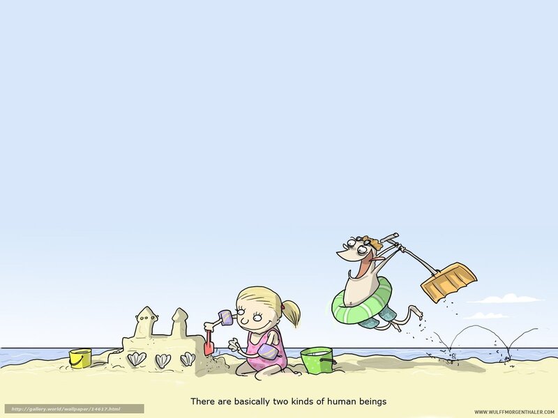 Beach humor cartoon