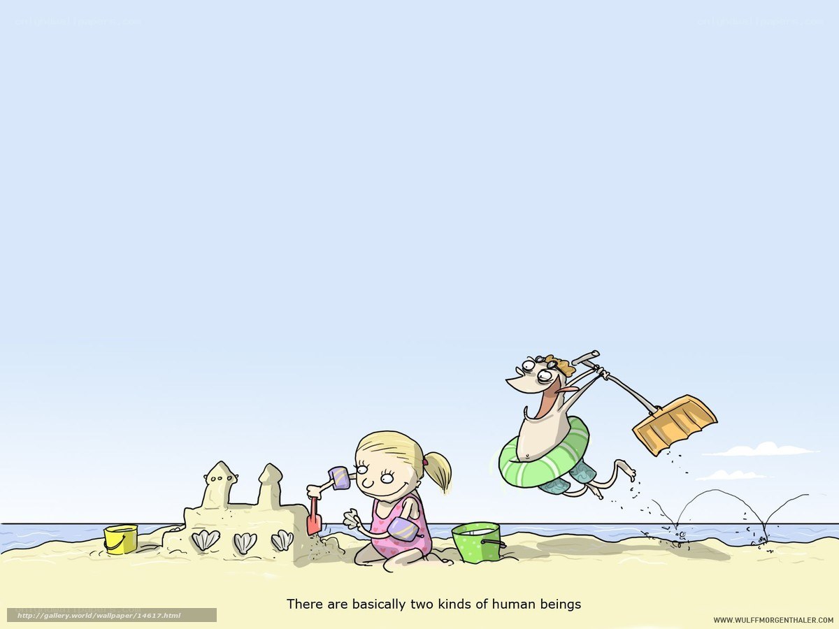 Beach humor cartoon