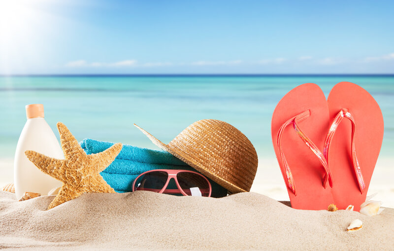 Beach Items in Sand