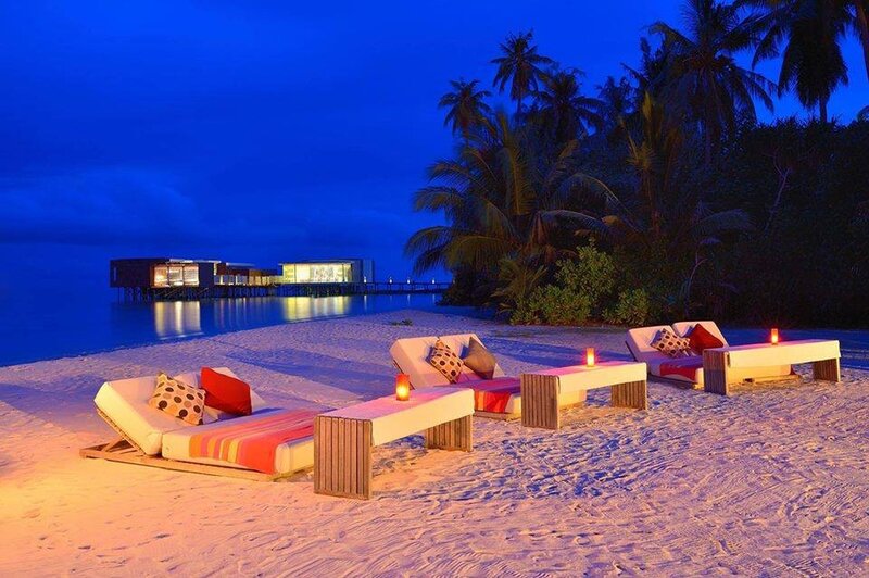 Beach Lounge Chairs — Blue, Serene, Night