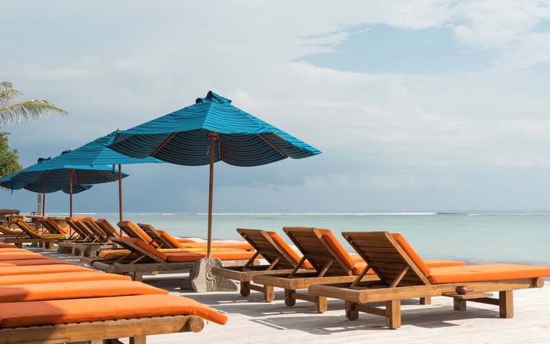Beach Lounge Chairs — Orange
