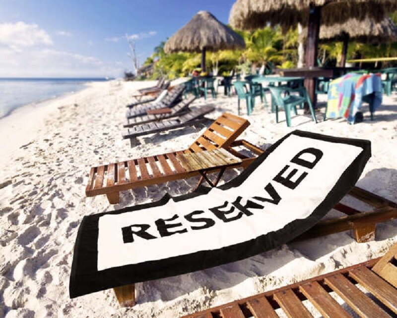 Beach Lounge Chairs — White, Relaxed