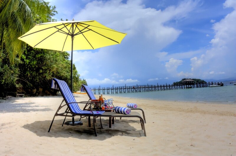 Beach Lounge Chairs — Yellow, Relaxed