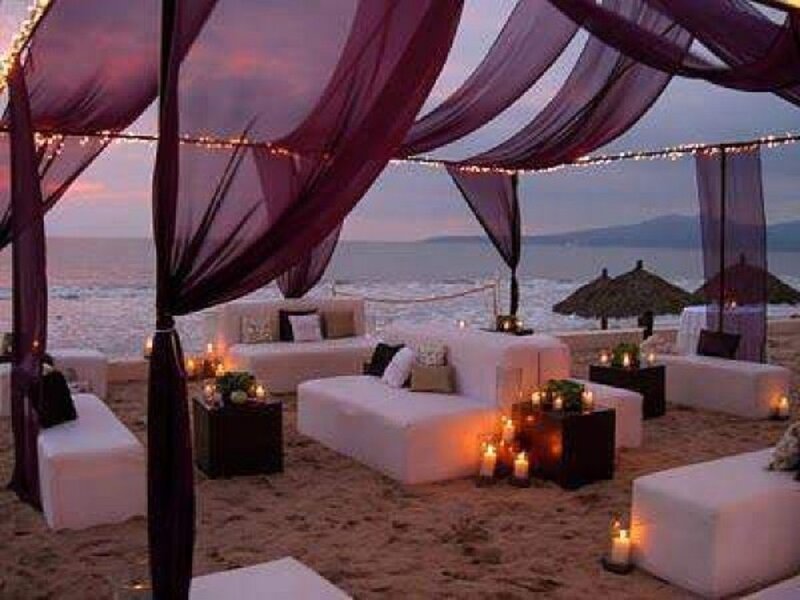 Beach Lounge Setup — Purple