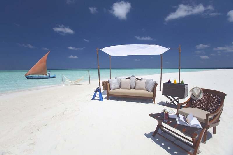 Beach Lounge Setup — White, Serene