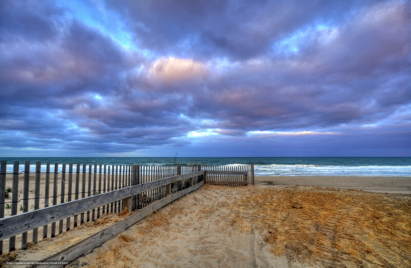 Beach path at dusk
