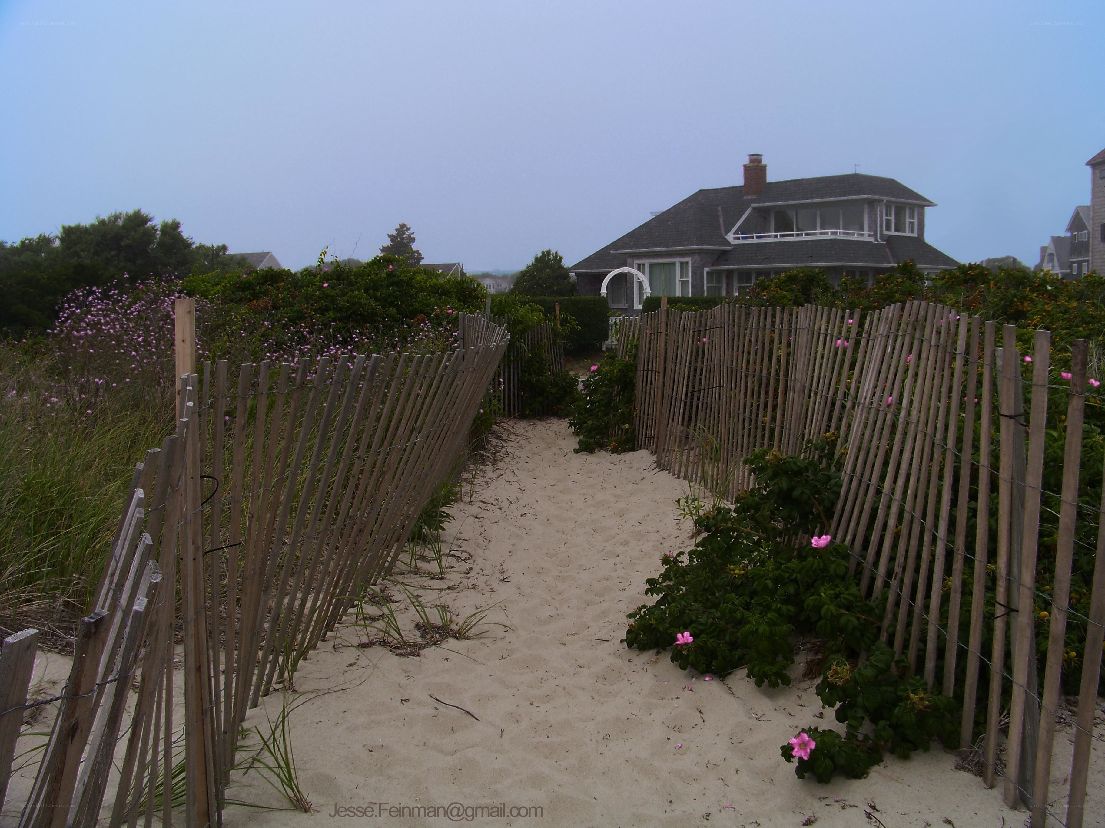 Beach path to coastal home
