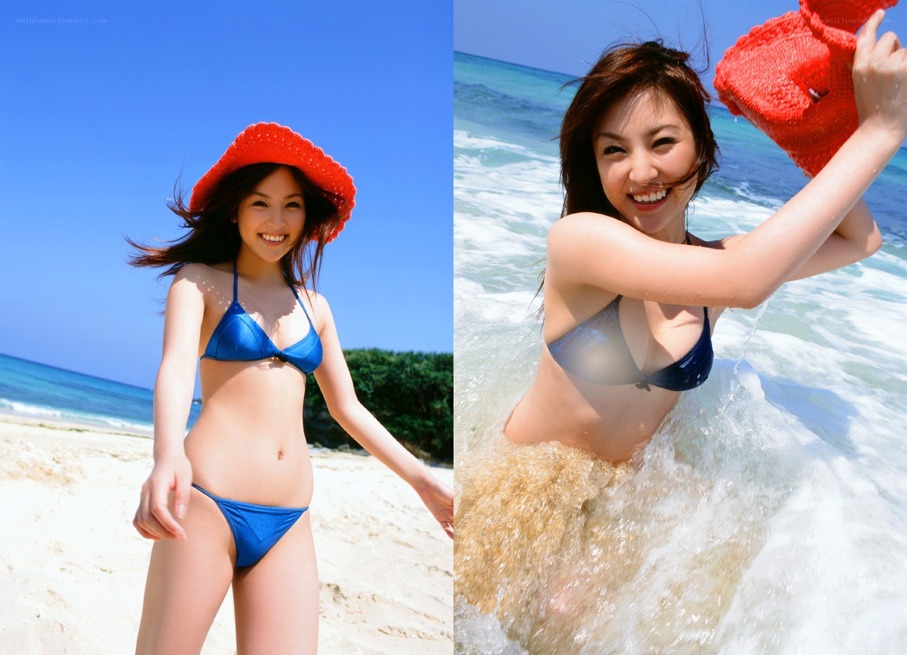 beach photoshoot with bikini