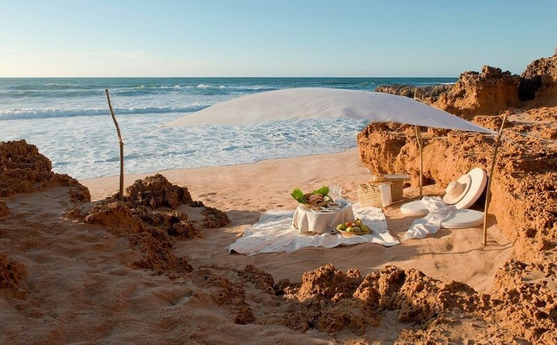 Beach Picnic Setup — Brown