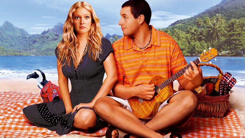 beach picnic with ukulele