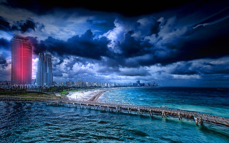 Beach Pier and City
