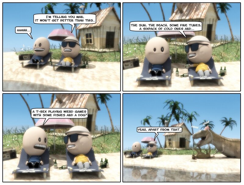 Beach Relaxation Comic