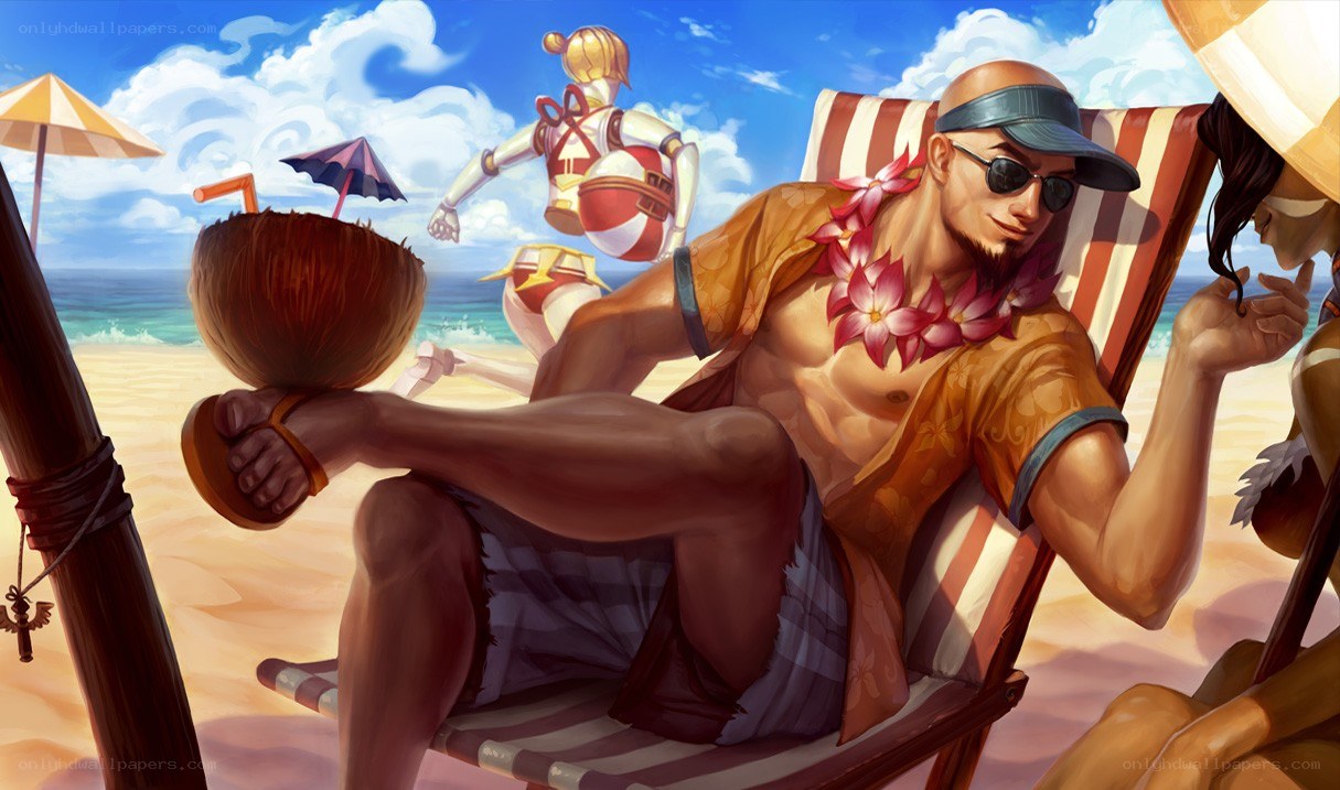 Beach relaxation scene