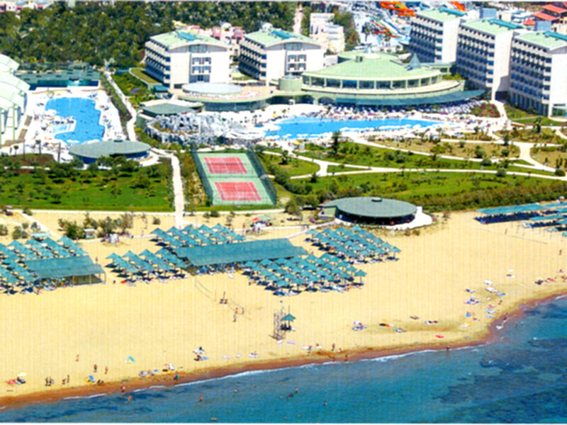 Beach resort aerial view