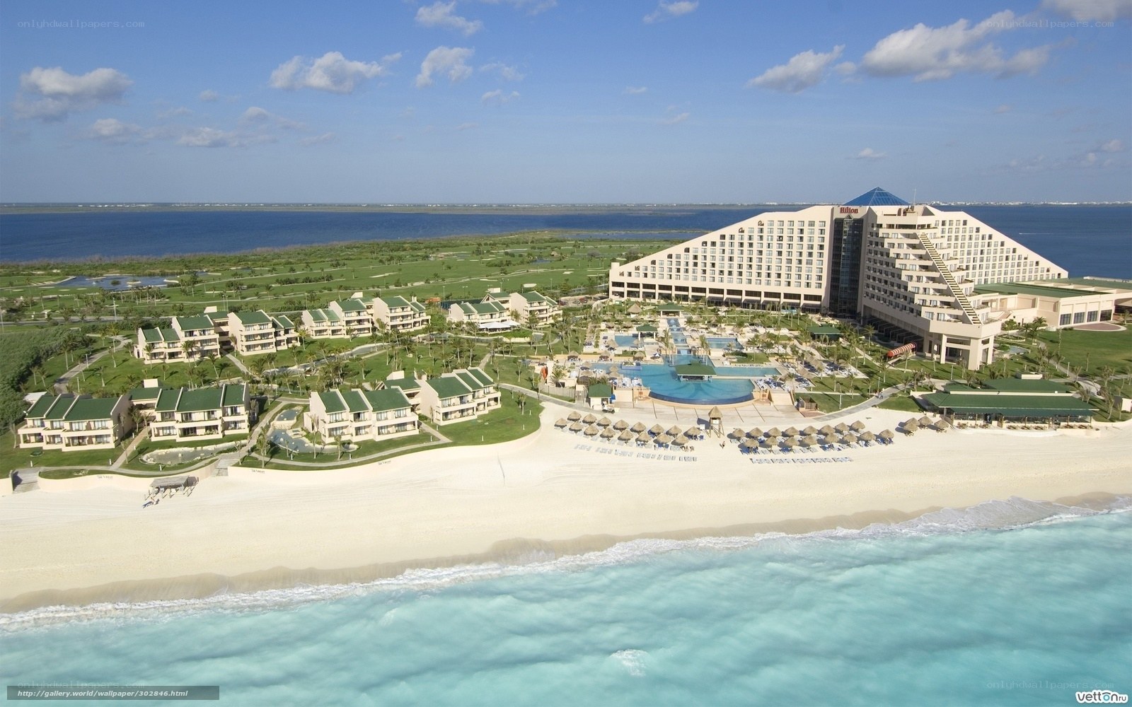 beach resort with golf course