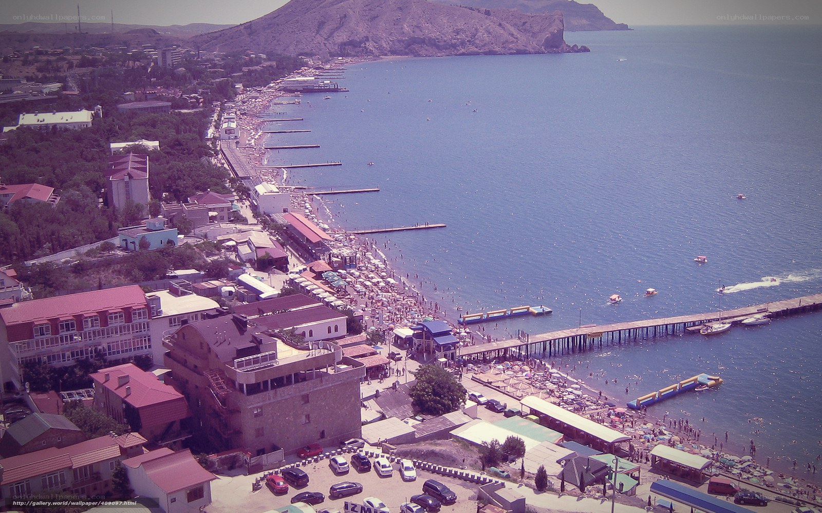 beach resort with pier
