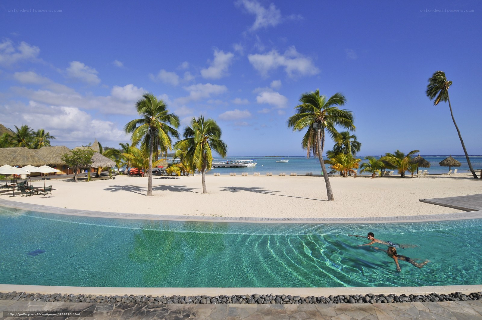 Beach resort with swimming pool