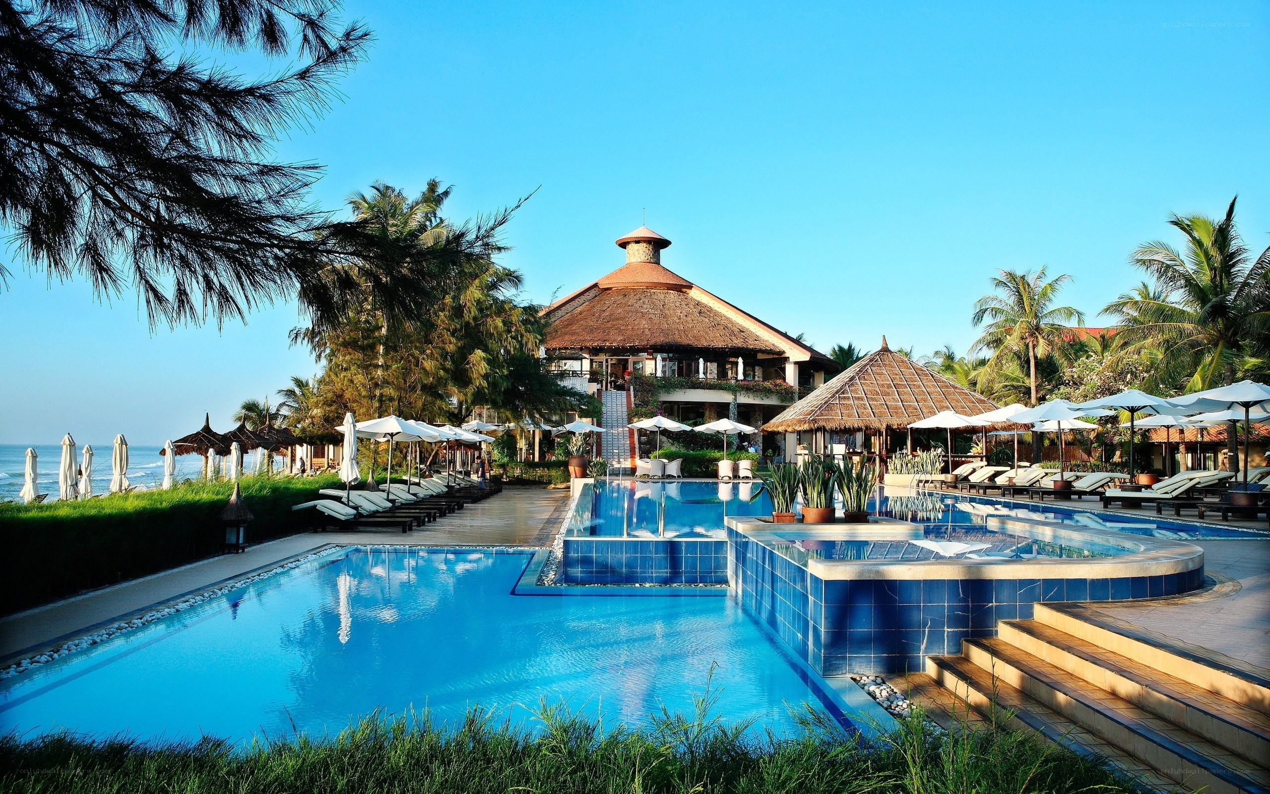 Beach resort with swimming pool