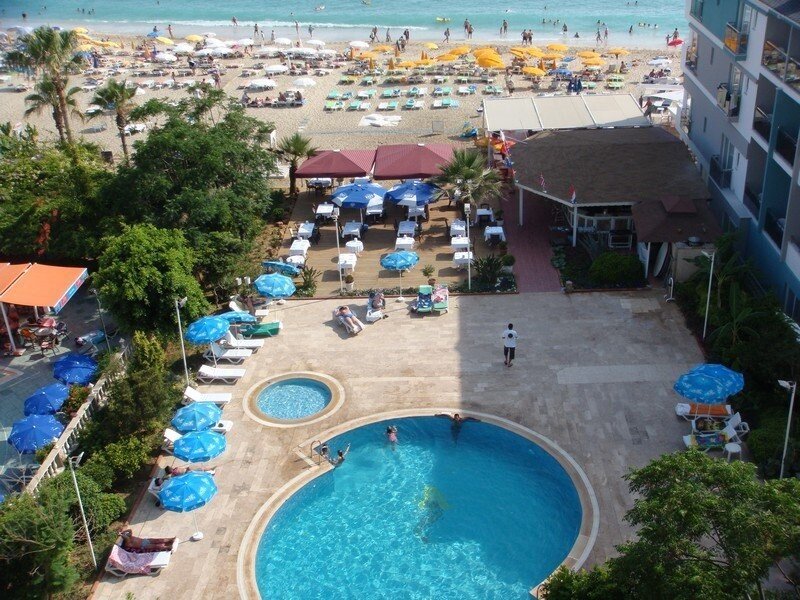 Beach resort with swimming pools