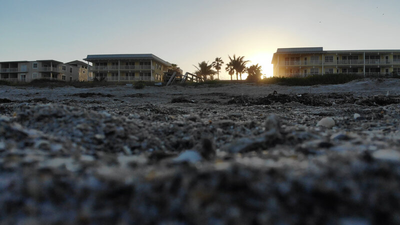 Beach Sand and Buildings
