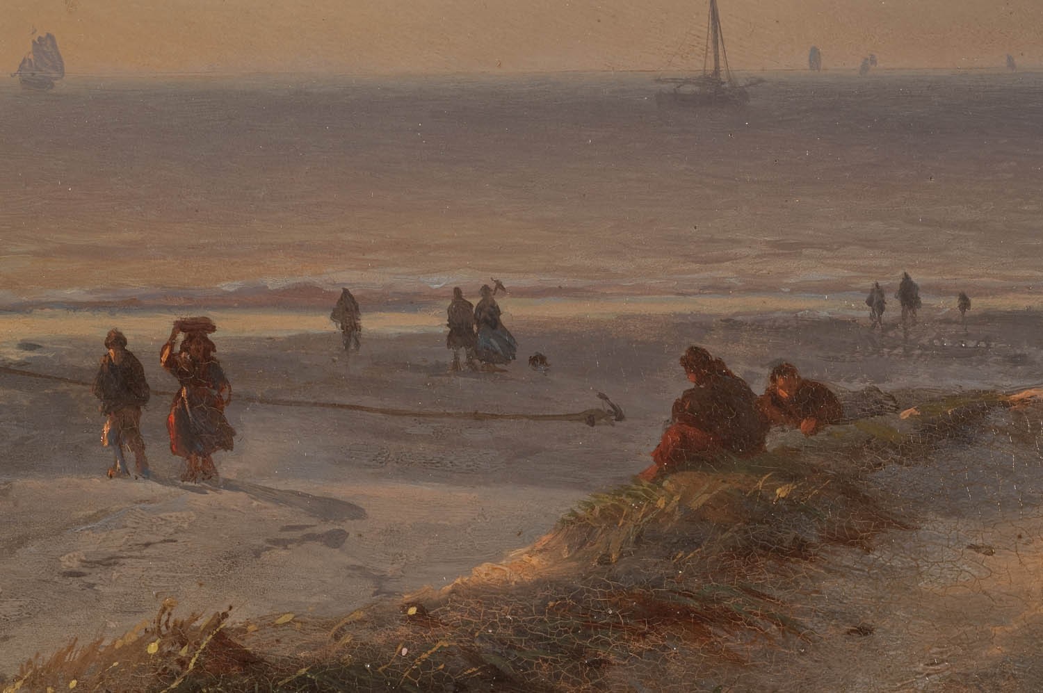 Beach scene at dusk