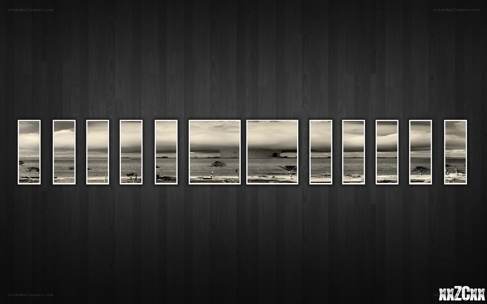 Beach scene collage