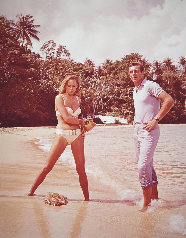 Beach scene with man and woman