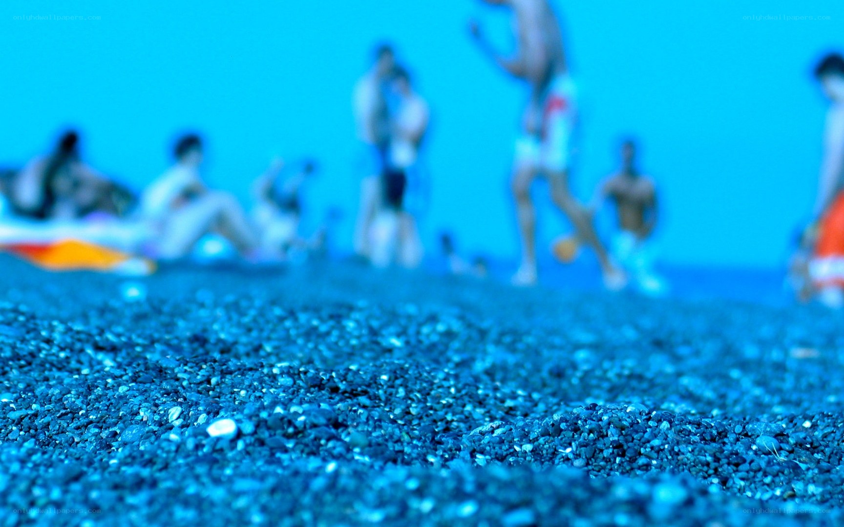 Beach scene with pebbles