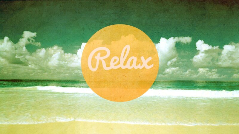 Beach Scene with Text