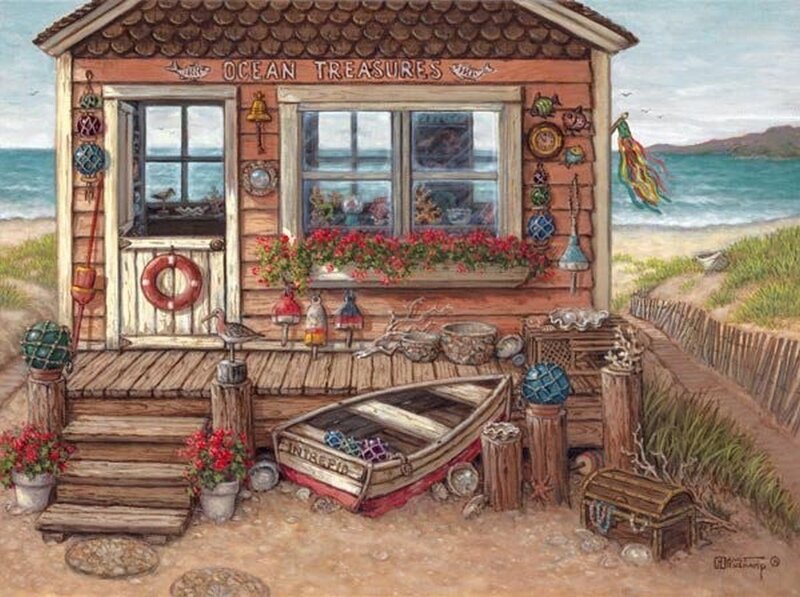 Beach Shack with Boat