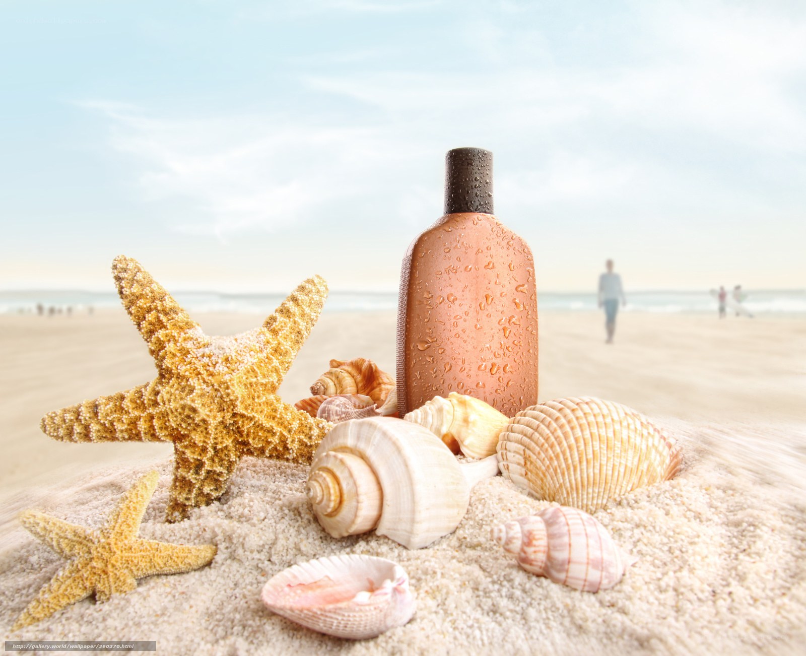 beach sun protection scene