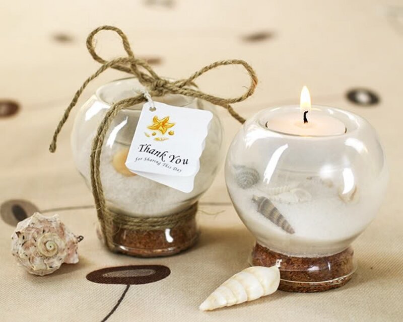 Beach-themed Candle Jars
