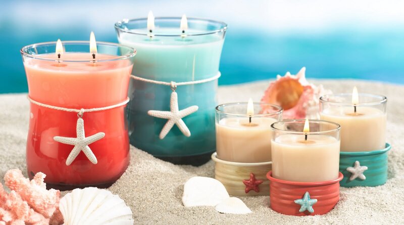 Beach-themed Candles