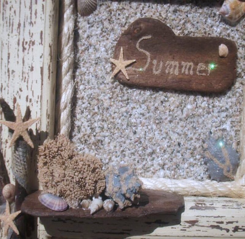 Beach-themed Shadow Box