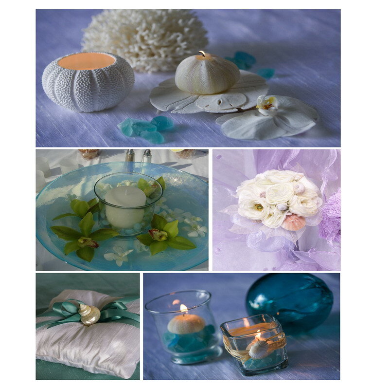Beach-themed wedding decor