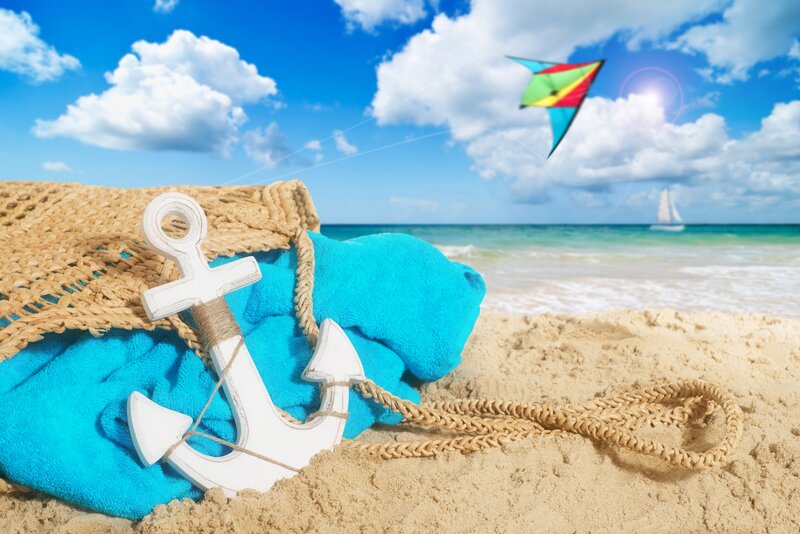 Beach Towel with Anchor
