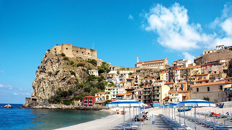 Beach Town on Cliff
