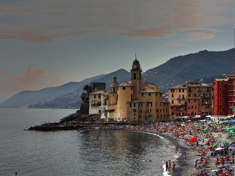 Beach Town with Church