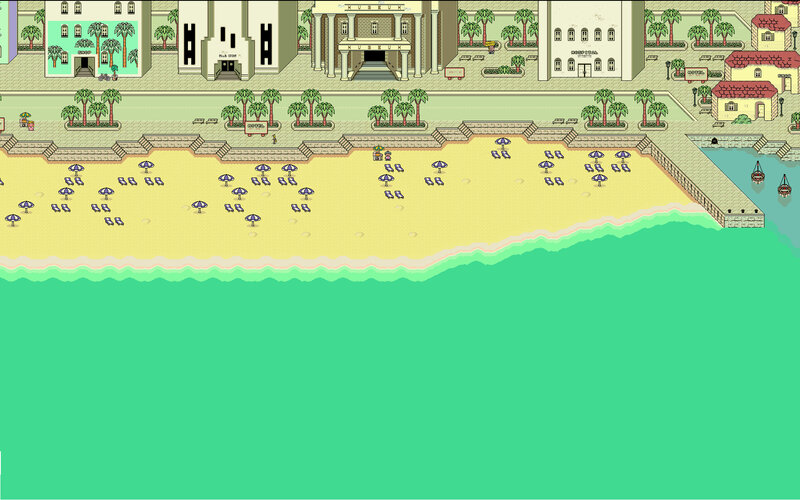 beach town with museum